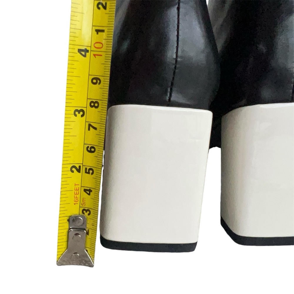 Tamara London Blade Pointed Toe Leather Boots Black and White Size 37 or US 6.5 - Picture 13 of 16